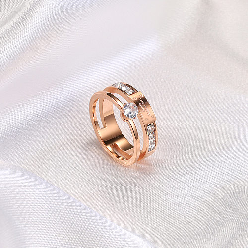 Anéis de diamante artificiais do embutimento Titanium irregular do chapeamento de aço do estilo simples