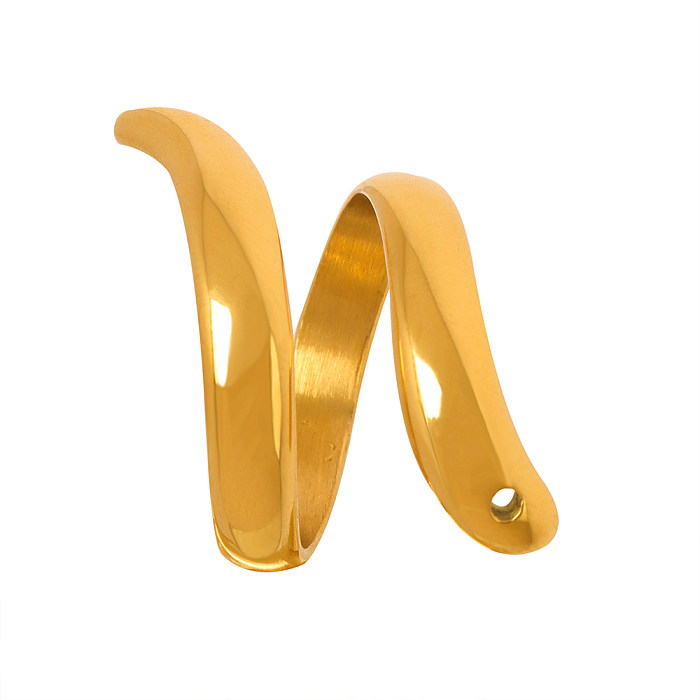 Wholesale Artistic Snake Titanium Steel 18K Gold Plated Rings