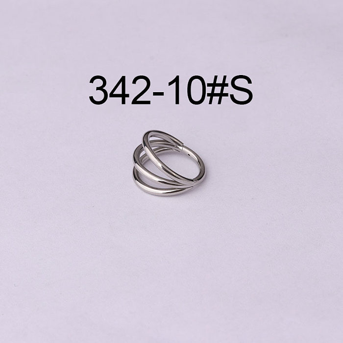 Wholesale Jewelry Fashion Stainless Steel Three-layer Closed Ring jewelry