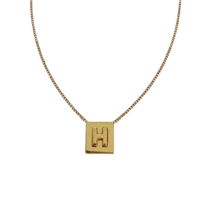 Simple Style Letter Copper Plating Gold Plated Pendant Necklace