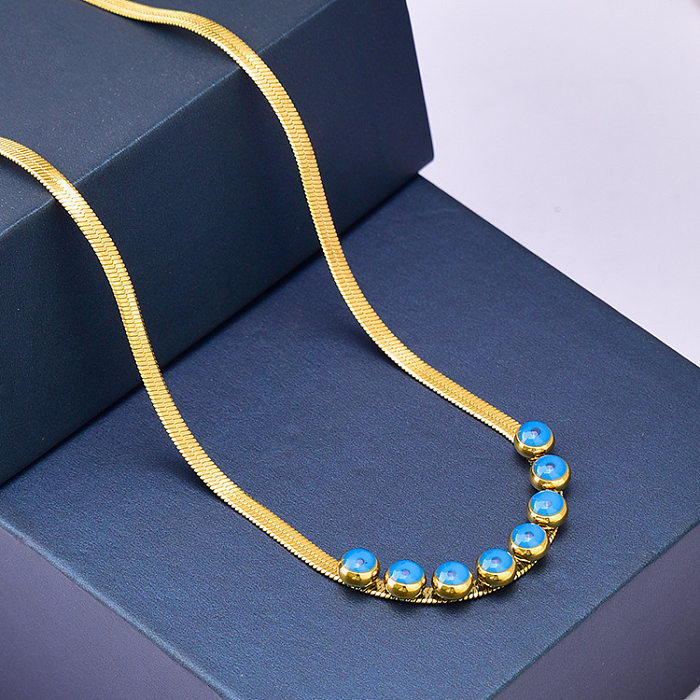 Wholesale Lady Eye Titanium Steel Bracelets Necklace Jewelry Set