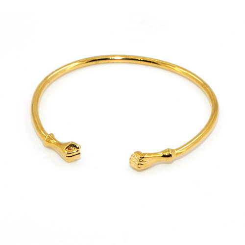 Simple Style Solid Color Copper Bangle