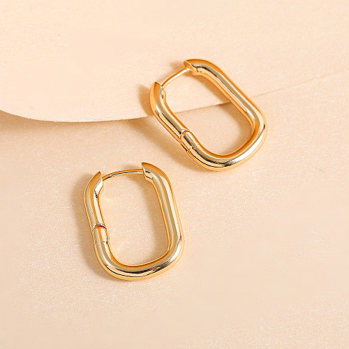 1 Pair Basic Commute Geometric Copper Earrings