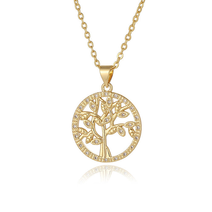 Collar con colgante de circón con incrustaciones de cobre, forma de corazón, letra geométrica Retro elegante