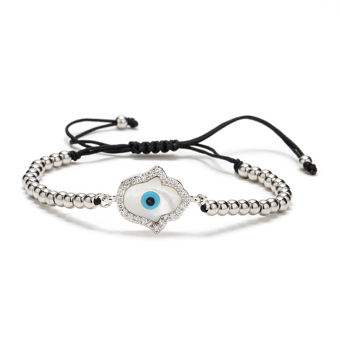 Bracelets en cuivre Fashion Eye Placage Bracelets en cuivre Zircon