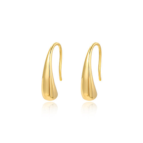 1 par de brincos de orelha banhados a ouro e cobre estilo simples