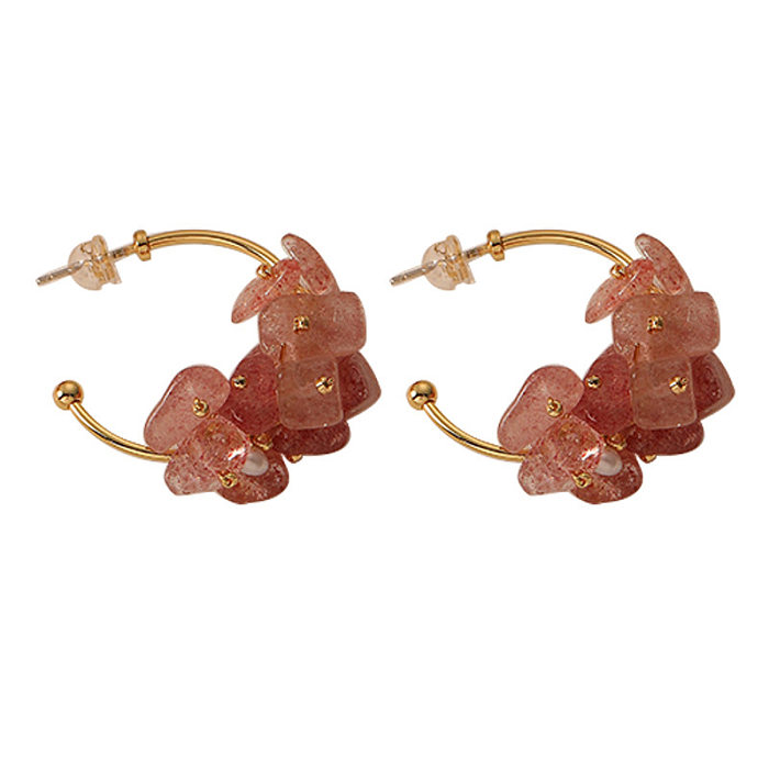 1 Pair Retro Simple Style Roman Style Geometric Copper Earrings