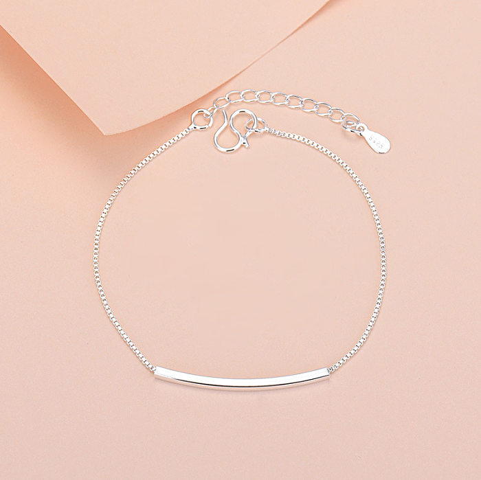 Simple Style Geometric Heart Shape Copper Plating Bracelets 1 Piece