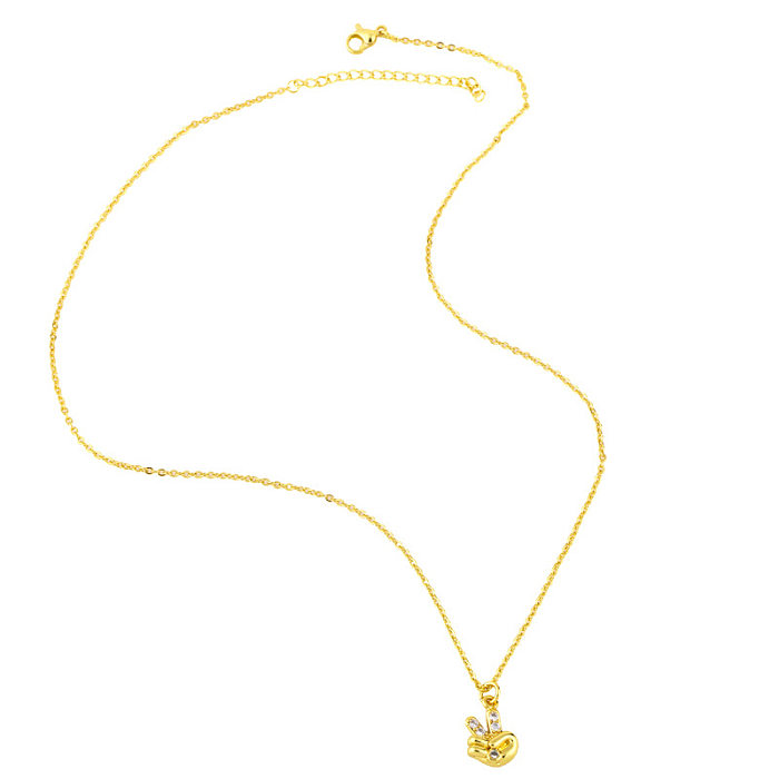 Wholesale Elephant Pineapple Pendant Copper Necklace jewelry