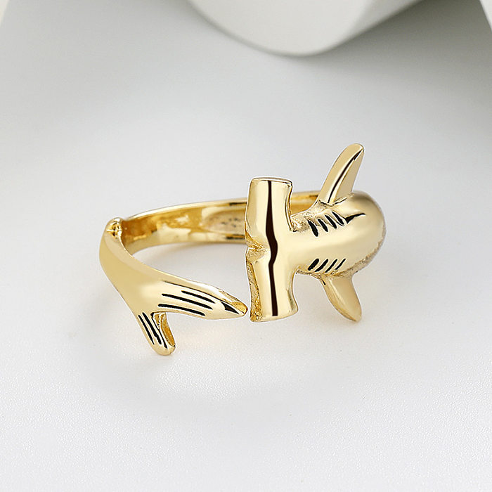 Fashion Shark Copper Plating Open Ring 1 Piece