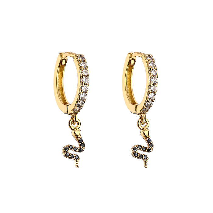 Jewelry Snake-shaped Earrings Micro-inlaid Zircon Small Pendant Earrings