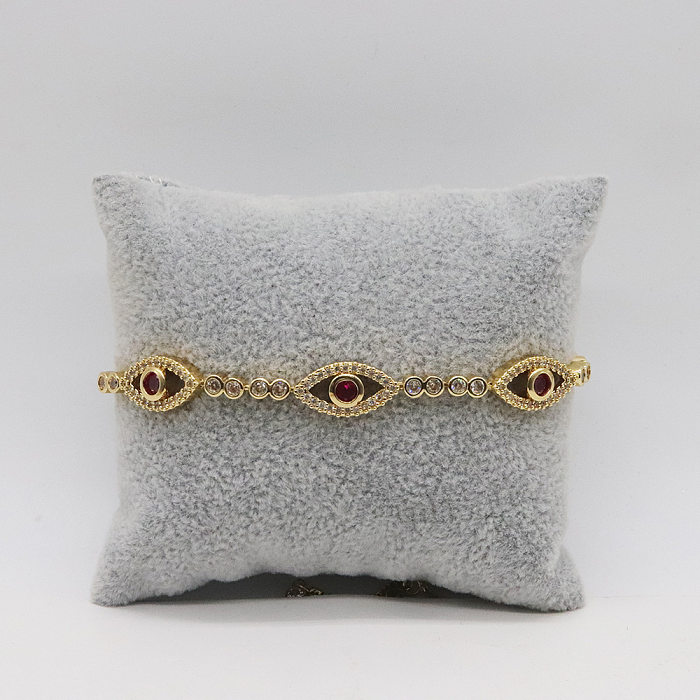 Elegante Lady Devil's Eye-Kupfer-Inlay-Glasarmbänder