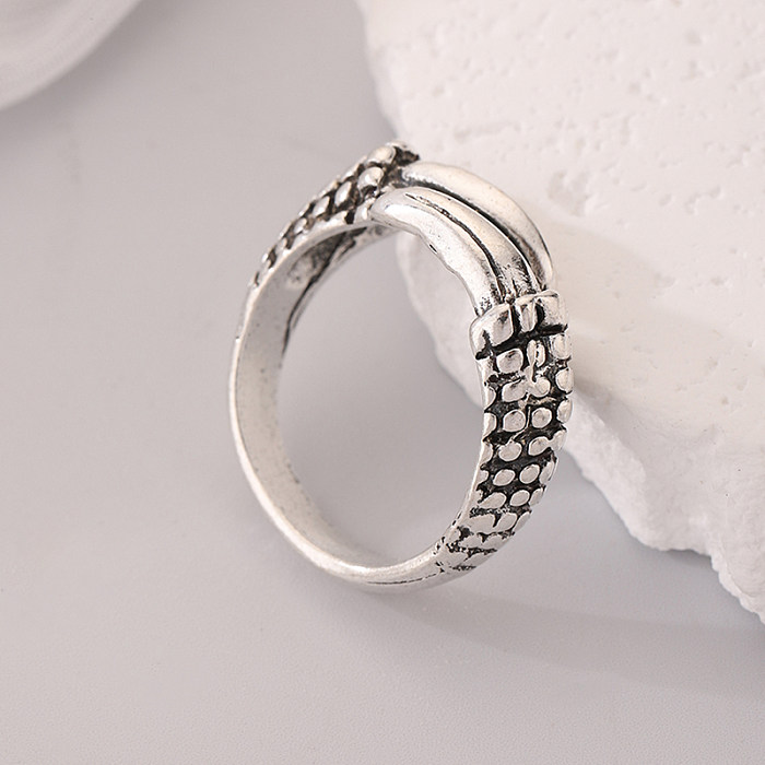 Anéis abertos de aço inoxidável de cor sólida estilo coreano estilo legal