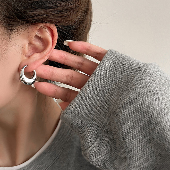 1 Pair Fashion U Shape Copper Plating Earrings