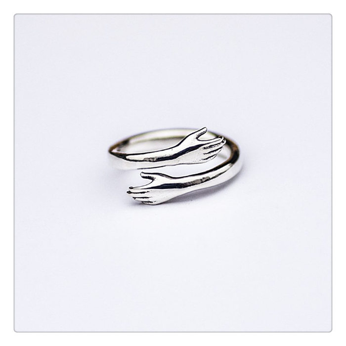 Fashion Palm Copper Plating Open Ring
