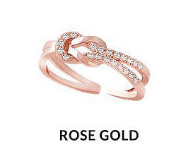 Sweet Bow Knot Copper Plating Inlay Artificial Diamond Open Rings