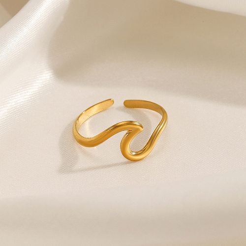 Offene Ringe aus Edelstahl im schlichten geometrischen Stil in großen Mengen