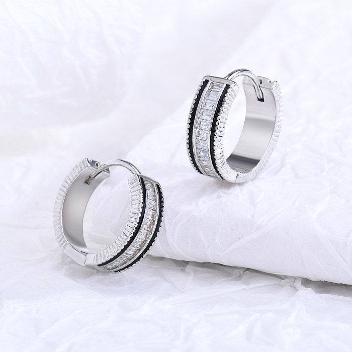 Fashion Geometric Brass Plating Hoop Earrings 1 Pair