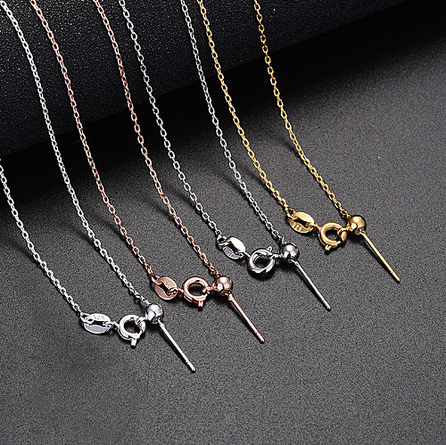 Simple Style Solid Color Copper Plating Jewelry Accessories 1 Piece