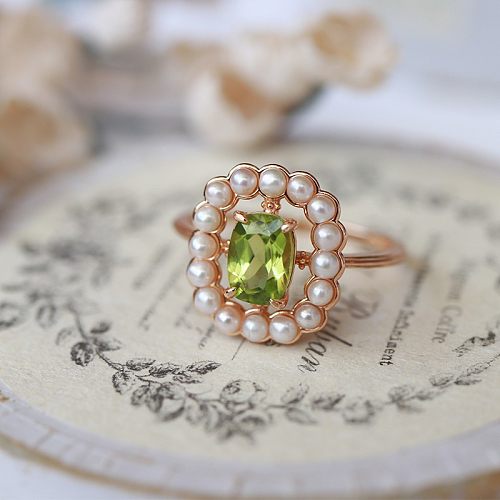Simple Style Square Copper Inlay Artificial Gemstones Rings