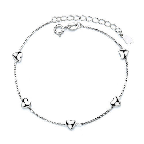 Simple Style Heart Shape Copper Bracelets In Bulk
