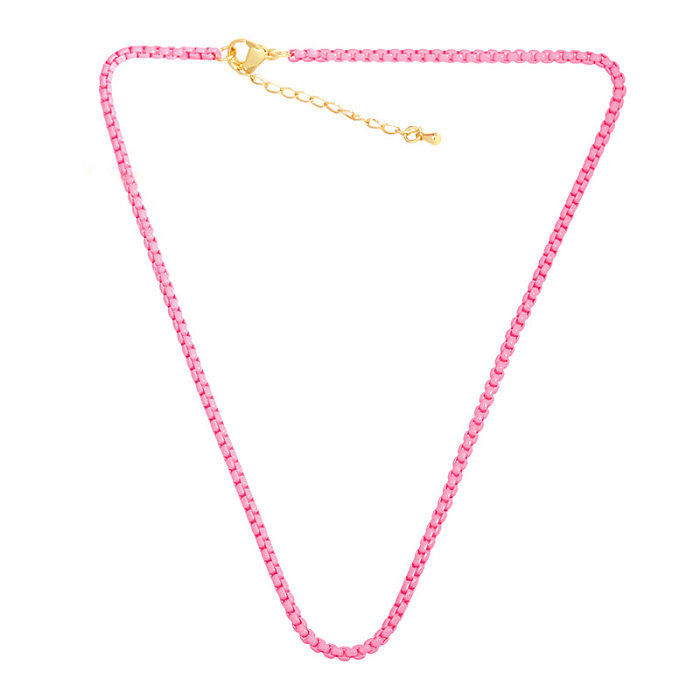 jewelry Wholesale Jewelry Bohemian Simple Candy Color Clavicle Chain