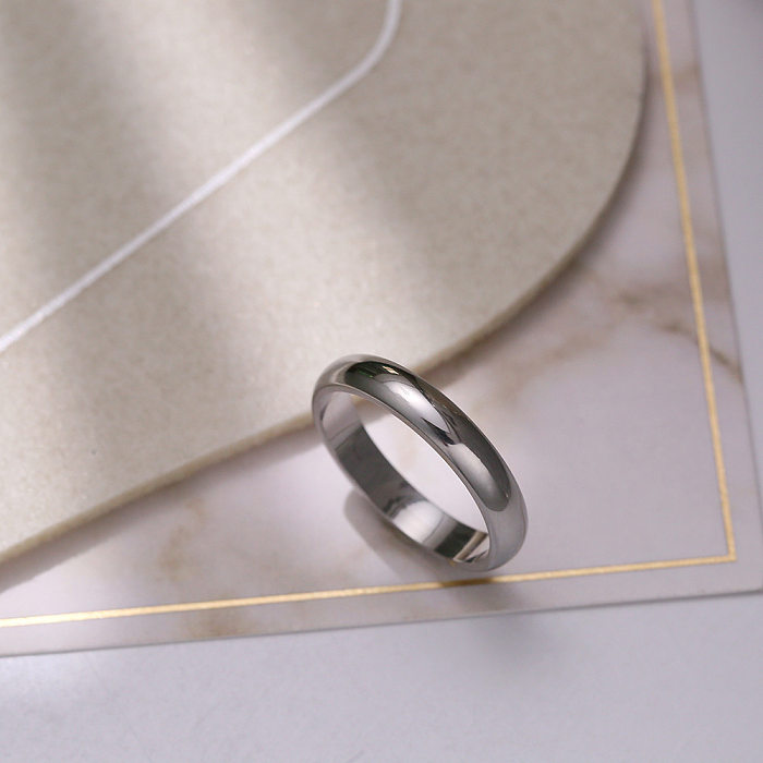 Wholesale Simple Style U Shape Stainless Steel Rings