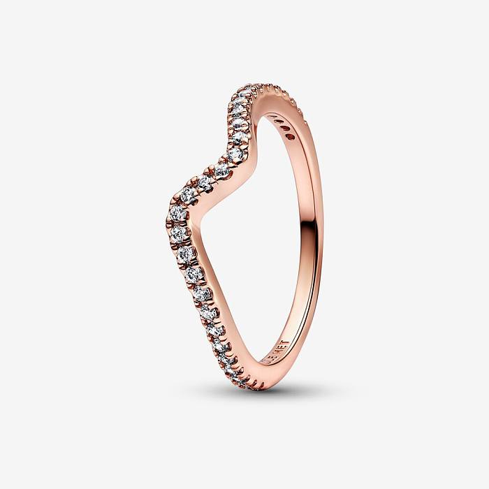 Süße herzförmige, einfarbige Kupfer-Inlay-Ringe mit künstlichen Edelsteinen