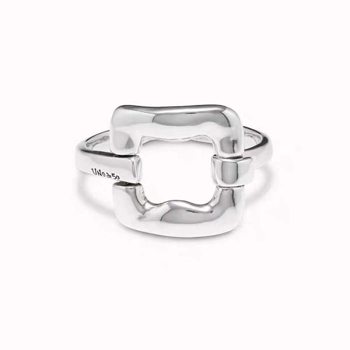 Simple Style Classic Style Square Copper Plating Silver Plated Bangle
