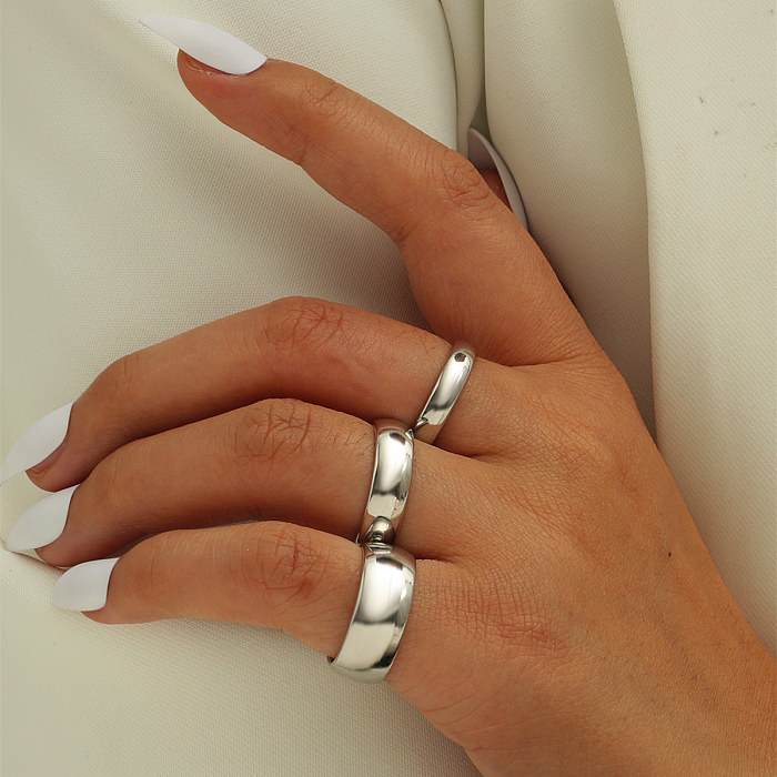 Women's Ultra-fine Twist Slimming Titanium Steel Ring 3-piece Set