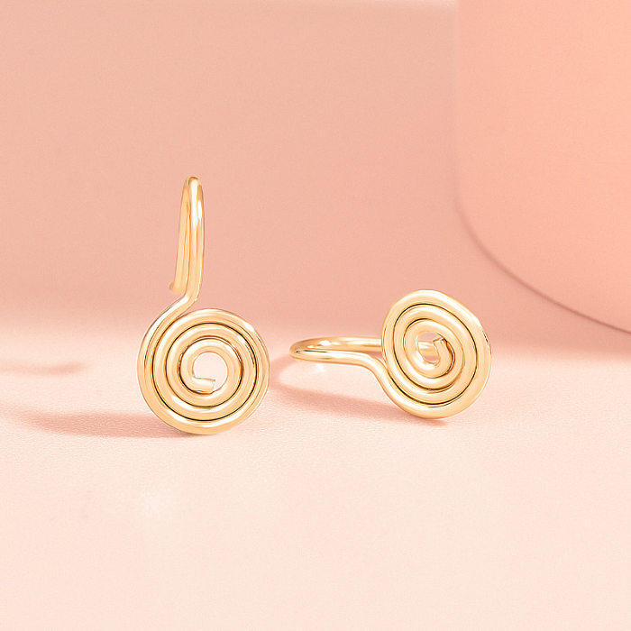 1 Pair Simple Style The Answer Plating Copper Earrings