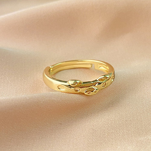 Casual Cute Geometric Copper Open Ring