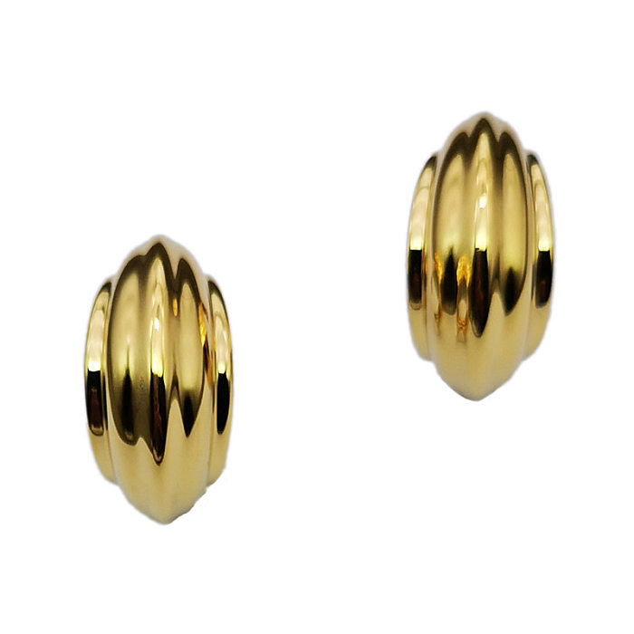 1 Pair Simple Style Solid Color Copper Plating Earrings