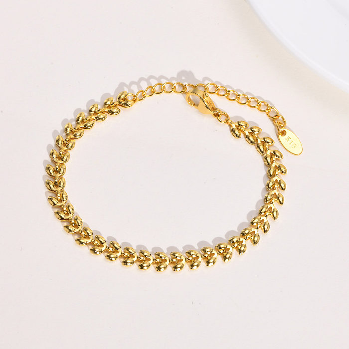 1 Piece Fashion Geometric Titanium Steel Plating Bracelets Necklace