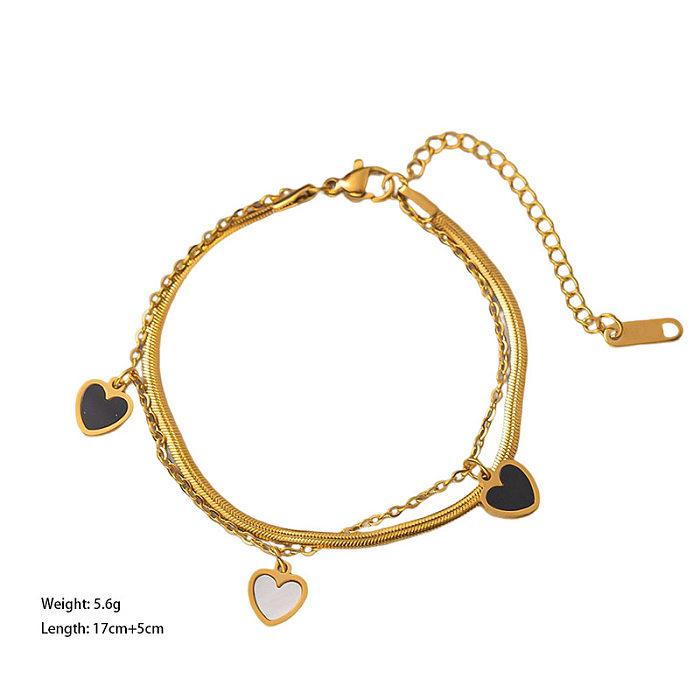 Süße herzförmige Titanstahl-Armband-Halskette