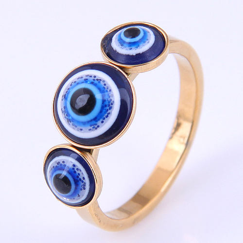 Fashion Stainless Steel Multiple Demon Eye Ring Wholesale jewelry