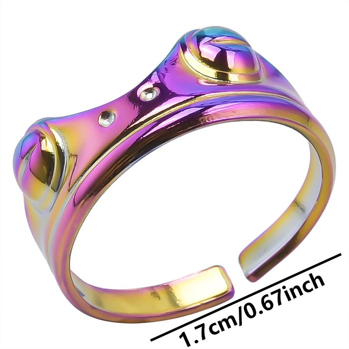 Wholesale Basic Geometric Stainless Steel Plating Open Rings