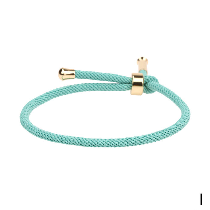 Nova corda simples casal aberto fivela ajustável pulseira de cobre jóias atacado
