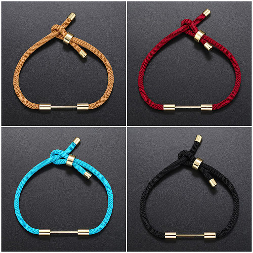 Bracelets faits à la main en laiton géométrique de style simple 1 pièce