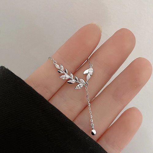 Elegant Leaf Copper Plating Necklace