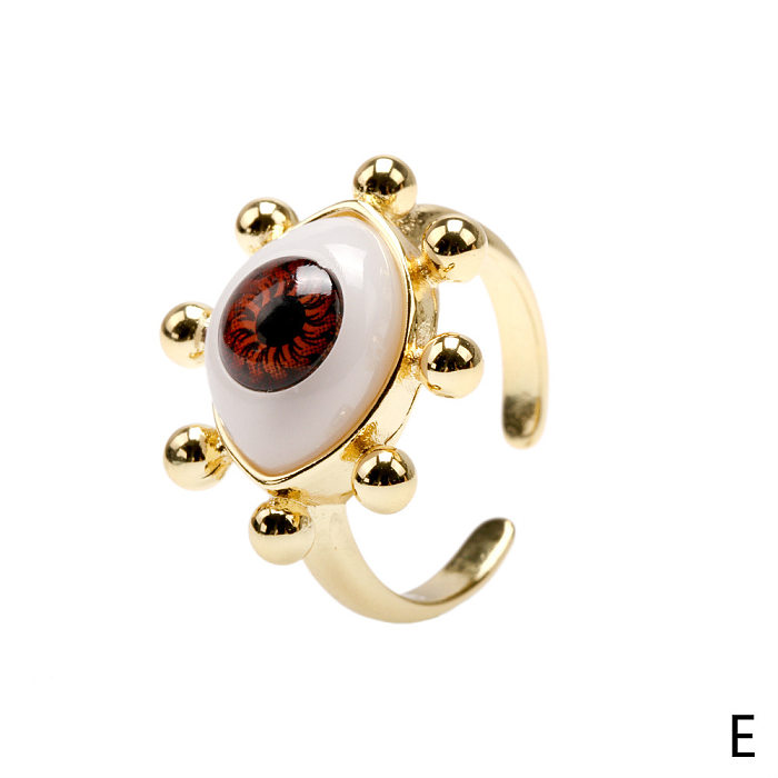 European And American Style Resin Ring Female Personality Devil Eye Design Ins Tide Index Finger Ring Vintage Ring Factory In Stock