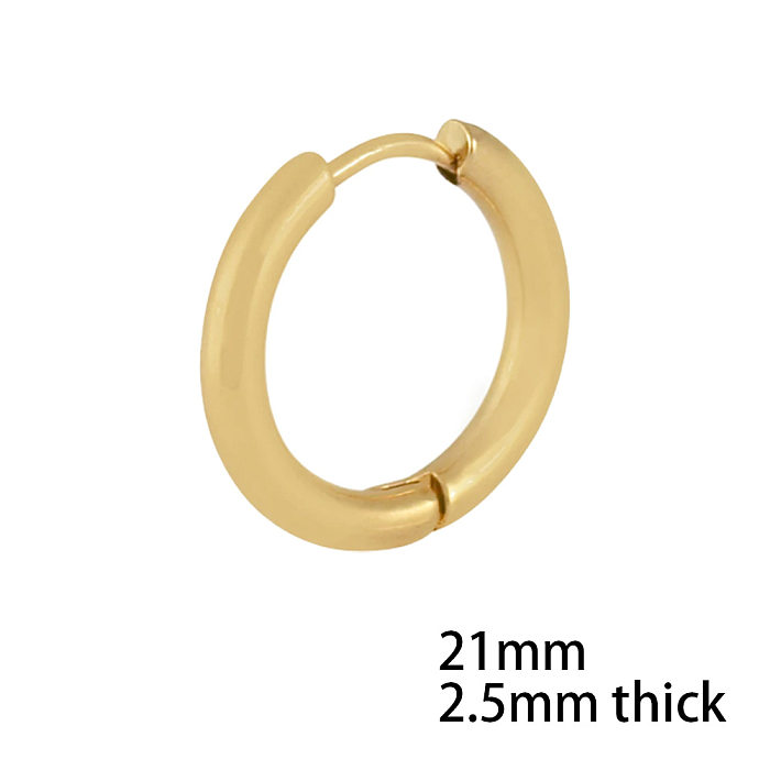 European And American Personality Simple Gold Copper Ear Buckle