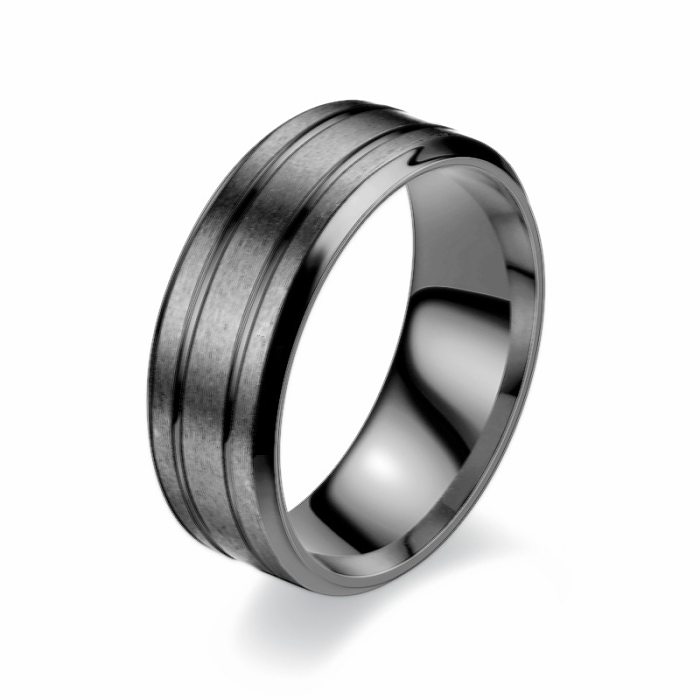 1 Piece Casual Solid Color Titanium Steel Polishing Rings