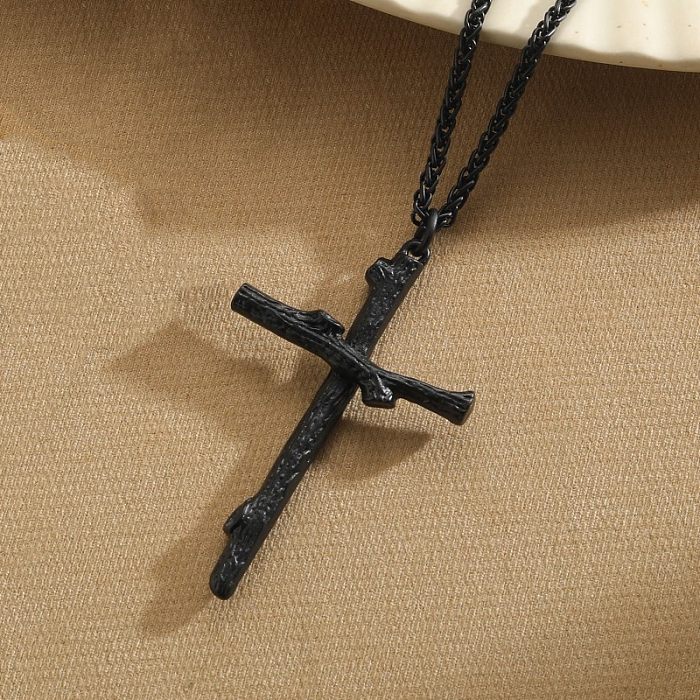 Retro Cross Alloy Copper Irregular Necklace