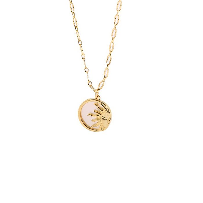 Fashion Sun Moon Copper Pendant Necklace Copper Necklaces
