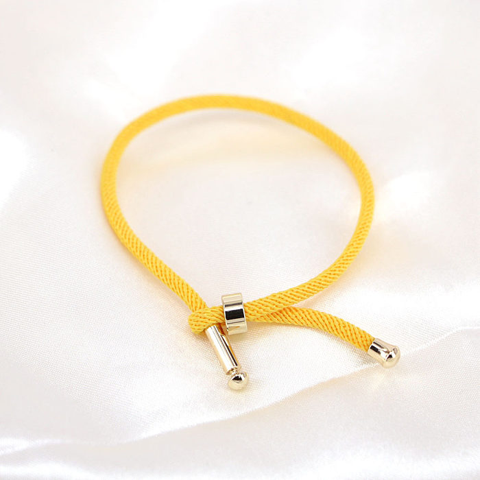 Corda milanesa multicolorida simples pode ser aberta livremente e pulseira ajustável