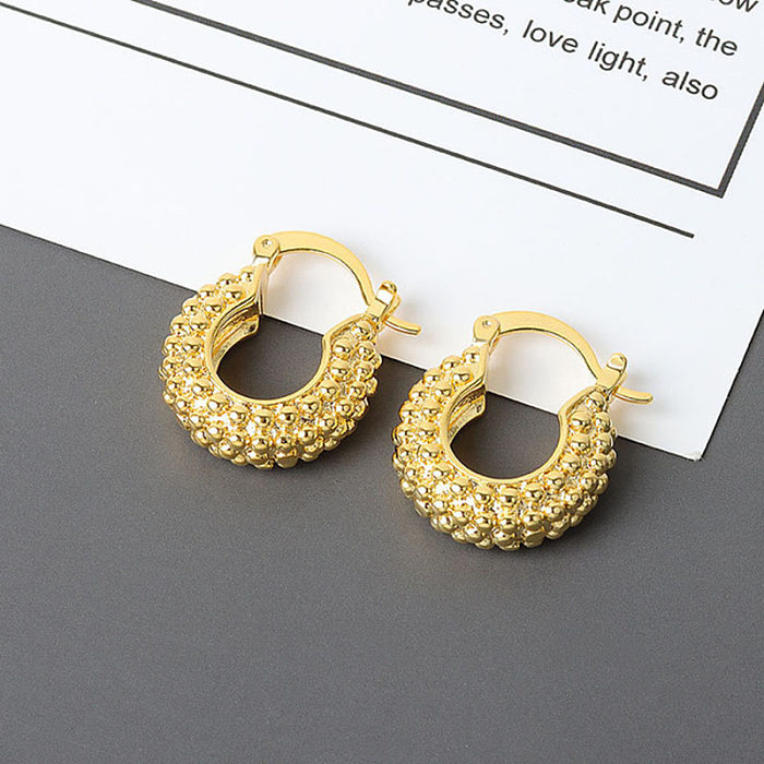 Simple Style Geometric Copper Plating Ear Studs 1 Pair