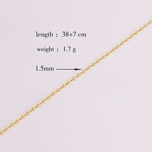 Simple Style Solid Color Copper Necklace In Bulk