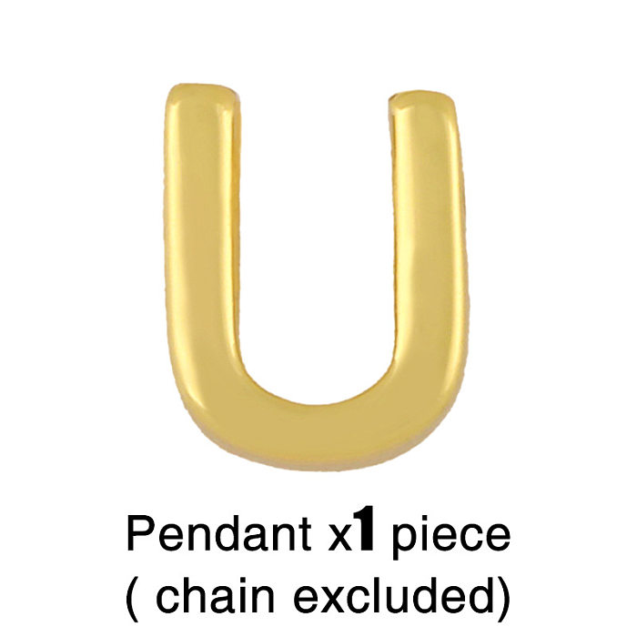 Glänzende Halskette mit 26 englischen Buchstaben-Anhängern