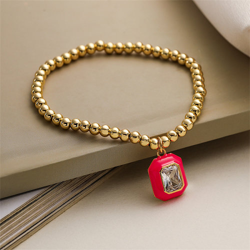 Bracelets de perles de cuivre géométriques pour dame élégante